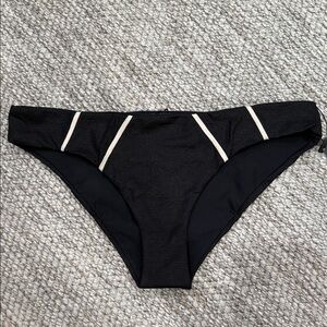 Tavik Black Bikini Bottom with Cream Stripes